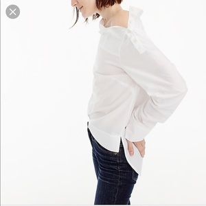 J. Crew Funnelneck Shirt, White